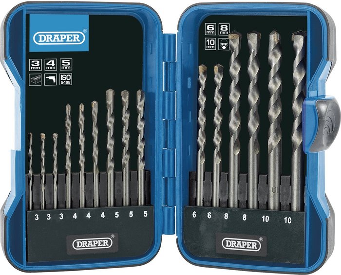 The Range | Draper Draper 15 Piece Masonry Drill Bit Set Draper Draper 15 Piece Masonry Drill Bit Set