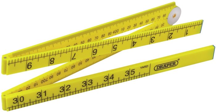 The Range | Draper Draper Plastic Folding Rule 1m Draper Draper Plastic Folding Rule 1m