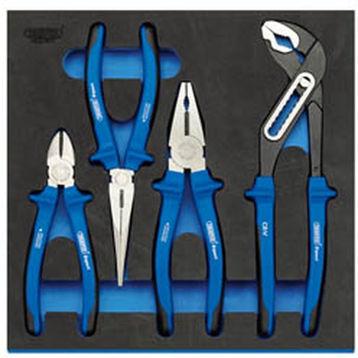 The Range | Draper Draper 4 Piece Heavy Duty Plier Set In Eva Insert Tray Draper Draper 4 Piece Heavy Duty Plier Set In Eva Insert Tray