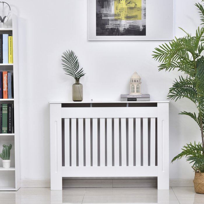 The Range | HOMCOM HOMCOM Radiator Cover Painted Slatted MDF Cabinet Lined Grill HOMCOM HOMCOM Radiator Cover Painted Slatted MDF Cabinet Lined Grill