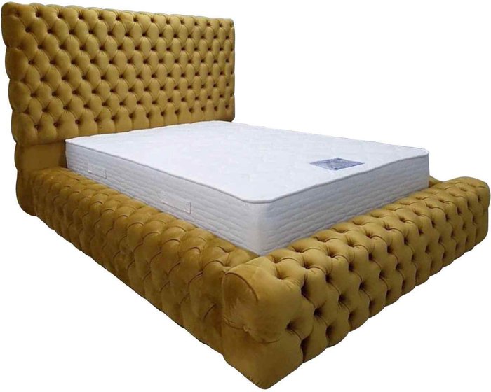 The Range | Simply Envisage Sophia Upholstered Plush Velvet Bed Frame - Yellow / Superking Simply Envisage Sophia Upholstered Plush Velvet Bed Frame - Yellow / Superking