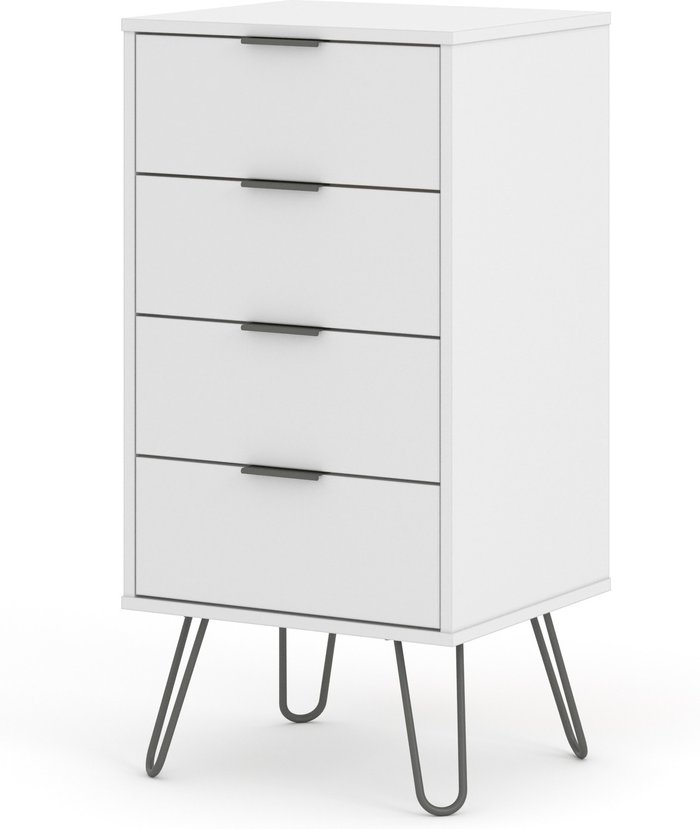 The Range | Core Products Ltd Augusta White 4 Drawer Narrow Chest - White Core Products Ltd Augusta White 4 Drawer Narrow Chest - White