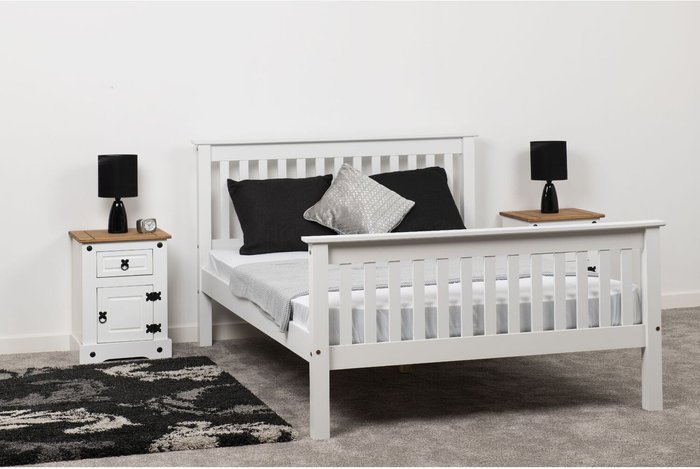 The Range | Seconique Monaco 4' Bed High Foot End - White Seconique Monaco 4' Bed High Foot End - White