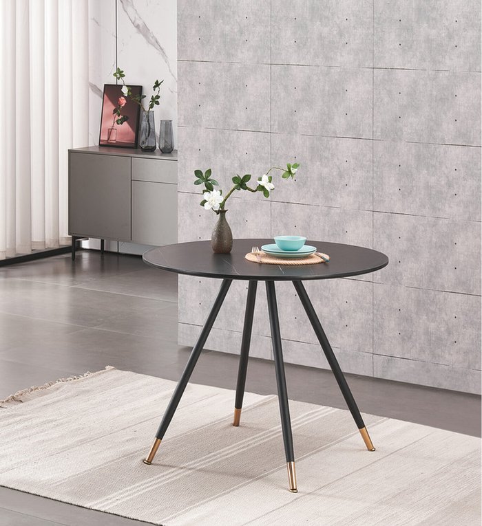 The Range | Life Interiors Dorchester Lux Dining Table Single - Black Life Interiors Dorchester Lux Dining Table Single - Black