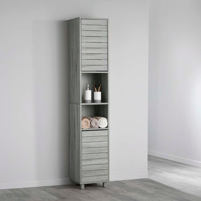 The Range | Lloyd Pascal Maia Tall Cabinet, Grey Grey Lloyd Pascal Maia Tall Cabinet, Grey Grey
