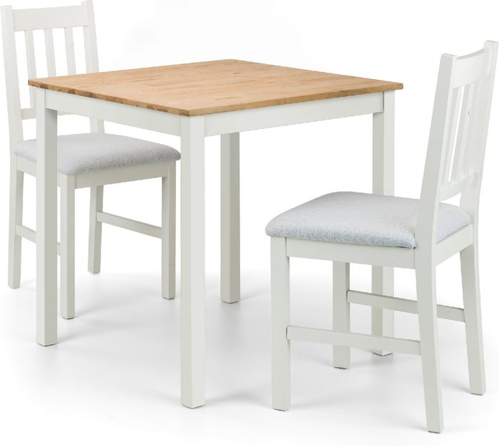 The Range | Julian Bowen Julian Bowen Set Of Coxmoor White & Oak Square Table & 2 Chairs Julian Bowen Julian Bowen Set Of Coxmoor White & Oak Square Table & 2 Chairs