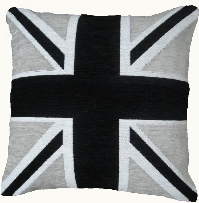 The Range | Rapport Home Union Jack Cushion Cover - Black Rapport Home Union Jack Cushion Cover - Black