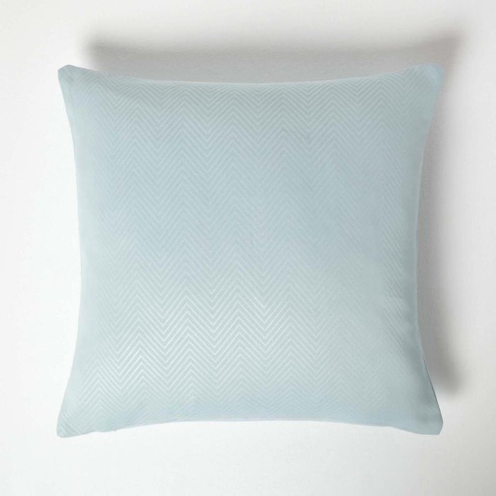 The Range | Homescapes Herringbone Chevron Cushion Cover - Pastel Blue Homescapes Herringbone Chevron Cushion Cover - Pastel Blue