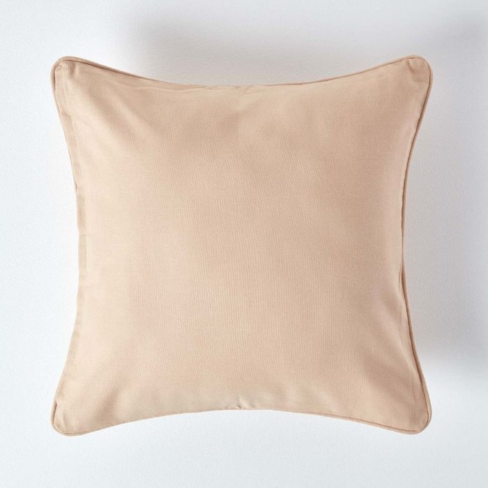 The Range | Homescapes Homescapes Cotton Plain Cushion Cover - Beige Homescapes Homescapes Cotton Plain Cushion Cover - Beige