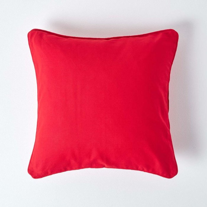 The Range | Homescapes Homescapes Cotton Plain Cushion Cover - Red Homescapes Homescapes Cotton Plain Cushion Cover - Red