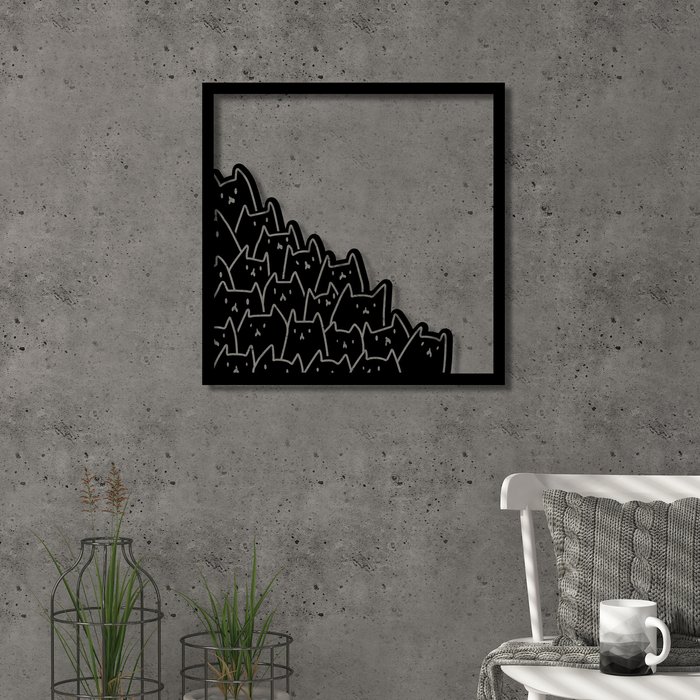 The Range | Decortie Meow Wall Art Metal Decorative Object - Black - Black Decortie Meow Wall Art Metal Decorative Object - Black - Black