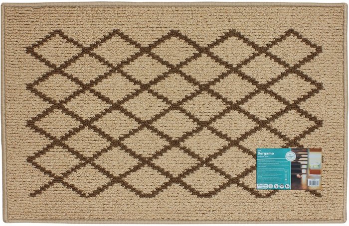 The Range | JVL JVL 50x80cm Bergamo Doormat - Beige/Brown JVL JVL 50x80cm Bergamo Doormat - Beige/Brown