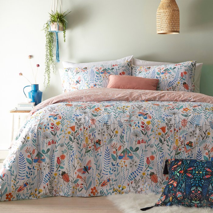 The Range | Dunelm Furn. Mini Nature Reversible Duvet Cover and Pillowcase Set Blue Dunelm Furn. Mini Nature Reversible Duvet Cover and Pillowcase Set Blue