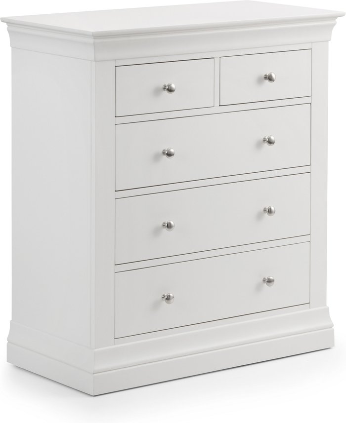 The Range | Julian Bowen Clermont 5 Drawer Chest - Surf White - Surf White Julian Bowen Clermont 5 Drawer Chest - Surf White - Surf White