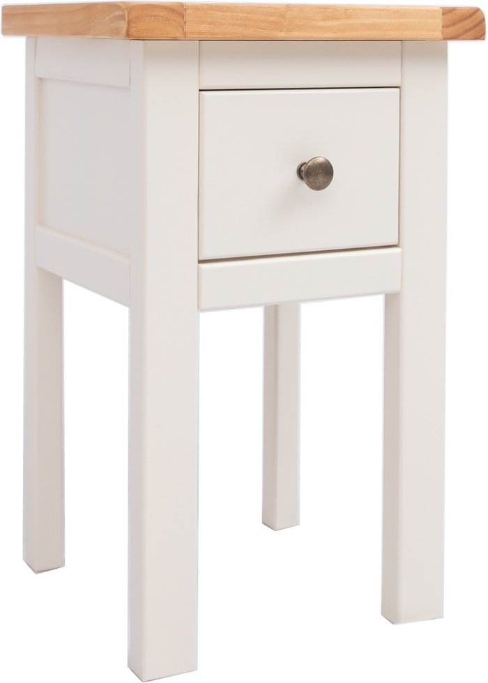 The Range | Cabinet Bits Maggiori 1 Drawer Bedside Table - White / Brass Knob Cabinet Bits Maggiori 1 Drawer Bedside Table - White / Brass Knob