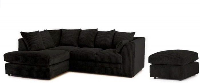 The Range | Bella Crushed Velvet 3 and 2 Seater Sofa Set - Black-Silver Bella Crushed Velvet 3 and 2 Seater Sofa Set - Black-Silver