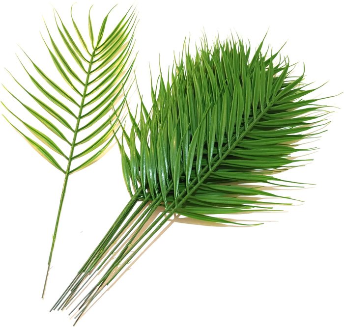The Range | Blue Frog Toys Pack of 12 Artificial Palm Leaves - Green Blue Frog Toys Pack of 12 Artificial Palm Leaves - Green