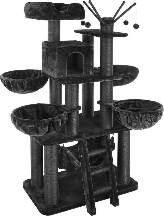 The Range | TECTAKE Tectake Cat Tree Scratching Post Gismo - Black TECTAKE Tectake Cat Tree Scratching Post Gismo - Black