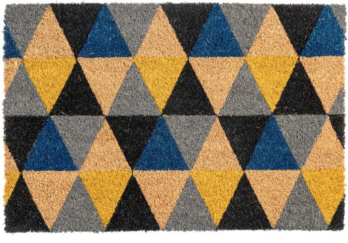 The Range | Nicola Spring Geometric Coir Door Mat - Brown Nicola Spring Geometric Coir Door Mat - Brown