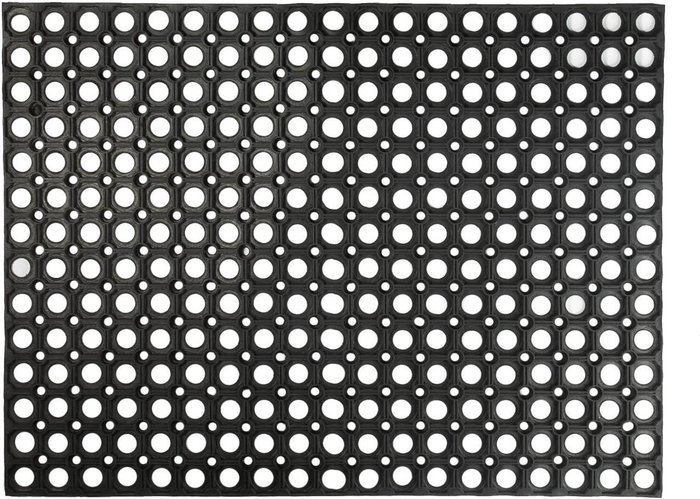 The Range | Nicola Spring Heavy Duty Black Rubber Door Mat - Black / 80cm Nicola Spring Heavy Duty Black Rubber Door Mat - Black / 80cm