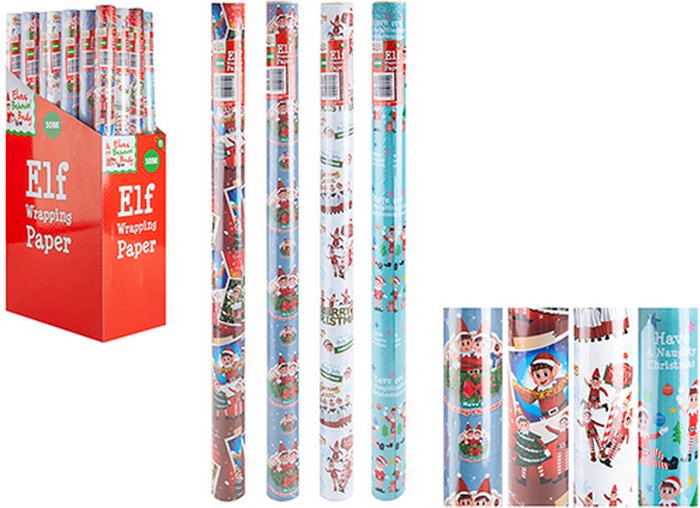 The Range | Elves Behavin' Badly 10M Elf Christmas Roll Wrap Elves Behavin' Badly 10M Elf Christmas Roll Wrap