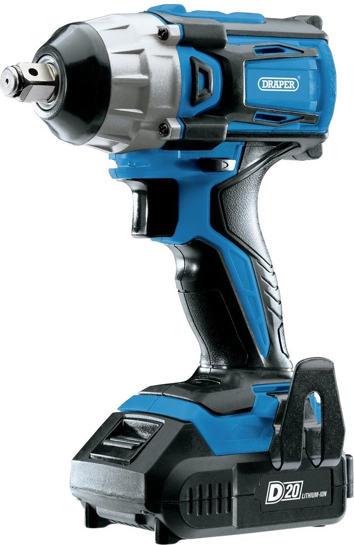 The Range | Draper Draper D20 20V Brushless 1/2 Mid-Torque Impact Wrench with 2 x 2Ah Batteries and Charger (250Nm) Draper Draper D20 20V Brushless 1/2 Mid-Torque Impact Wrench with 2 x 2Ah Batteries and Charger (250Nm)