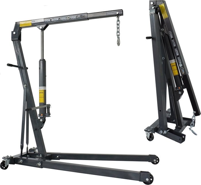 The Range | SwitZer SwitZer 1 Tonne Folding Engine Crane Stand Hoist Lift - Grey SwitZer SwitZer 1 Tonne Folding Engine Crane Stand Hoist Lift - Grey