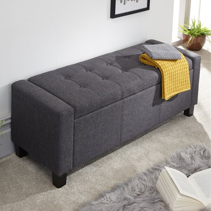 The Range | GFW Verona Fabric Ottoman Grey GFW Verona Fabric Ottoman Grey