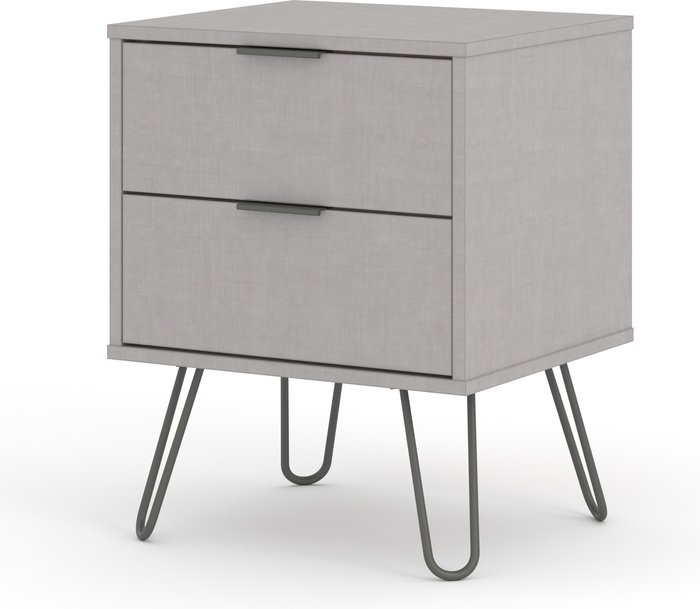The Range | Core Products Ltd Augusta Grey 2 Drawer Bedside Cabinet - Grey Core Products Ltd Augusta Grey 2 Drawer Bedside Cabinet - Grey