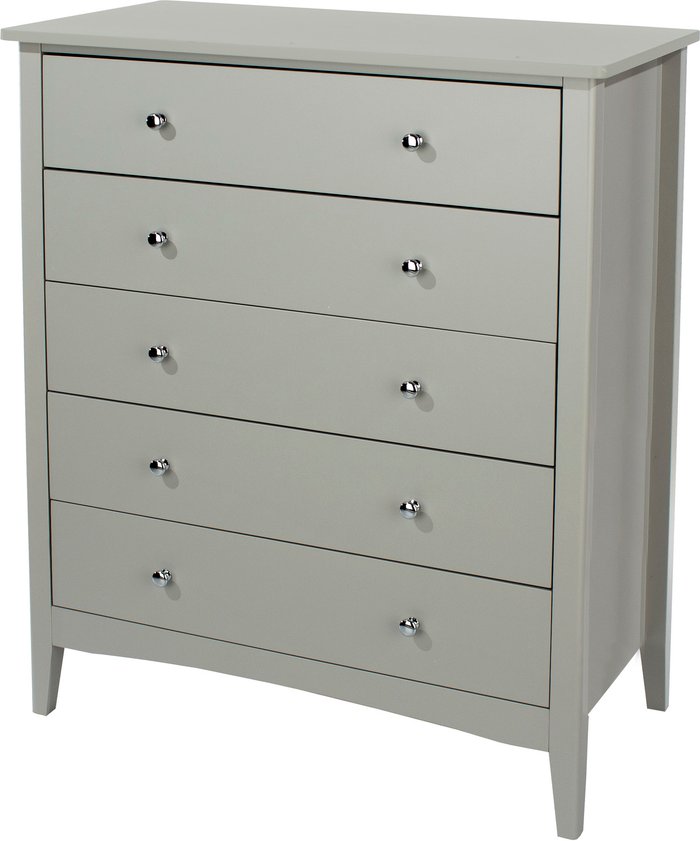 The Range | Core Products Ltd Como 5 Drawer Chest - Light Grey Core Products Ltd Como 5 Drawer Chest - Light Grey