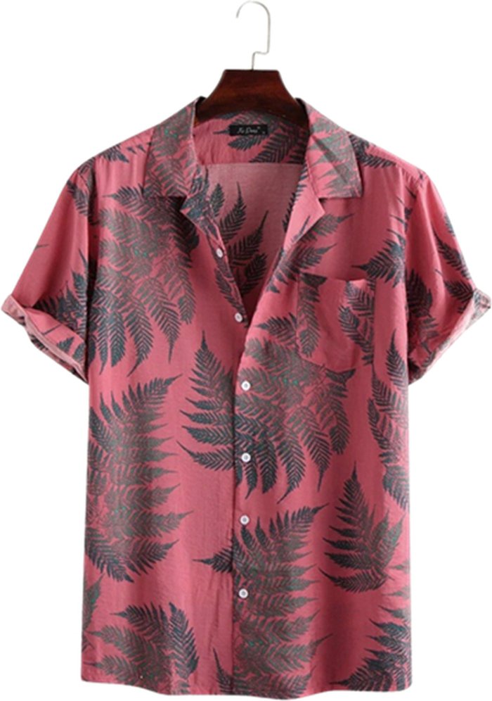 The Range | Men's Summer Beach Shirt - Red / S Men's Summer Beach Shirt - Red / S