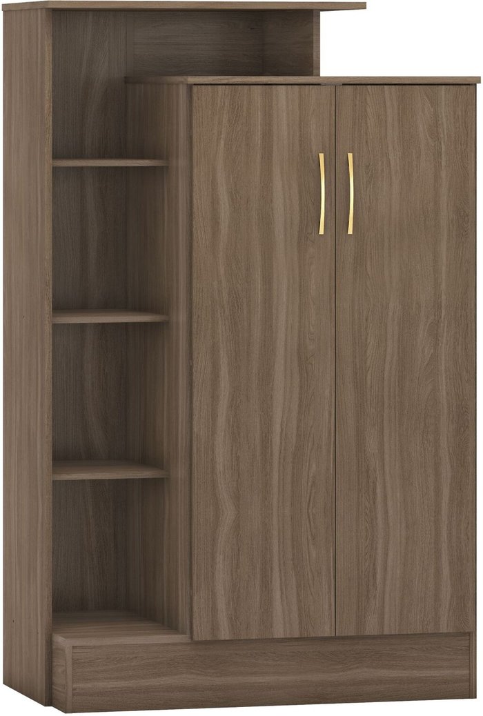 The Range | Seconique Nevada Petite Open Shelf Wardrobe - Rustic Oak / Rustic Oak Seconique Nevada Petite Open Shelf Wardrobe - Rustic Oak / Rustic Oak