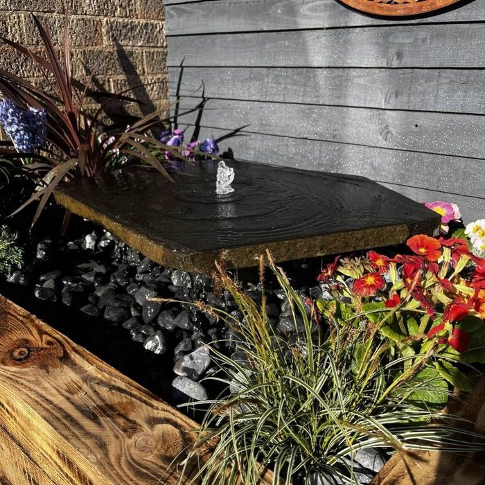 The Range | Tranquility Water Features Basalt Babbling Plinth 50cm Natural Stone Solar Water Feature - Grey Tranquility Water Features Basalt Babbling Plinth 50cm Natural Stone Solar Water Feature - Grey