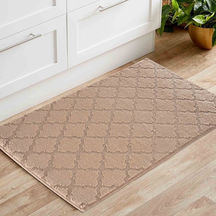 The Range | Serdim Rugs Serdim Rugs Trellis Anti Slip 9Mm Mats Beige 60X110 Cm Serdim Rugs Serdim Rugs Trellis Anti Slip 9Mm Mats Beige 60X110 Cm