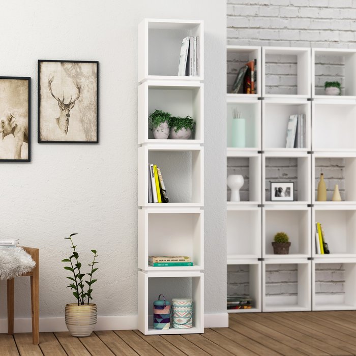 The Range | Decortie Multi Modern Bookcase Display Unit - White Decortie Multi Modern Bookcase Display Unit - White