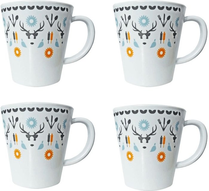The Range | Olpro Olpro Whitbourne Melamine Mug Pack Of Four - White Olpro Olpro Whitbourne Melamine Mug Pack Of Four - White
