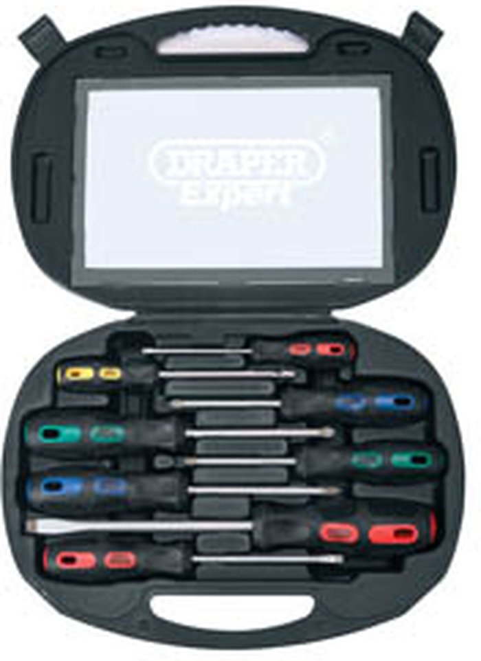 The Range | Draper Draper Screwdriver Set in Case (8 Piece) - Black Draper Draper Screwdriver Set in Case (8 Piece) - Black