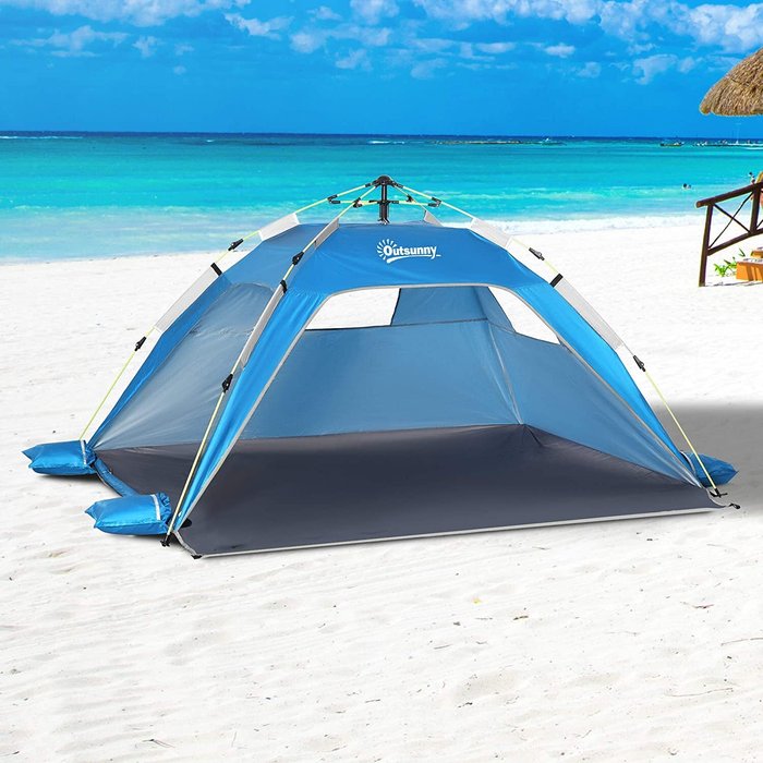 The Range | Outsunny 2 Adult Pop Up Tent - Blue Outsunny 2 Adult Pop Up Tent - Blue
