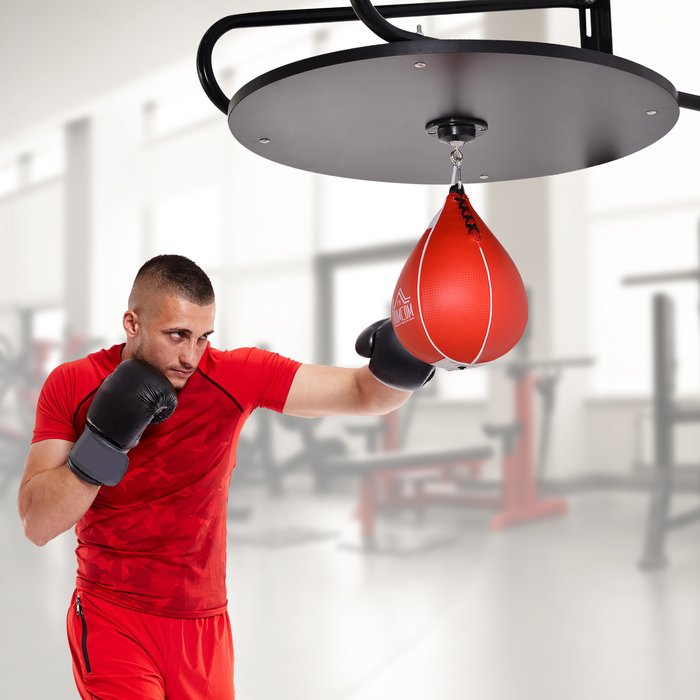 The Range | HOMCOM Pera Veloce Boxing Set - Black and Red HOMCOM Pera Veloce Boxing Set - Black and Red