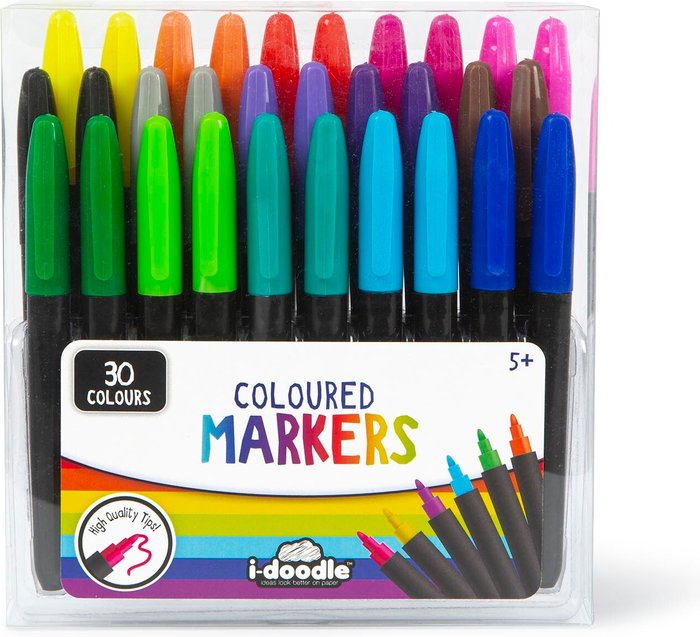 The Range | idoodle Essentials Pack of 30 Colour Markers idoodle Essentials Pack of 30 Colour Markers