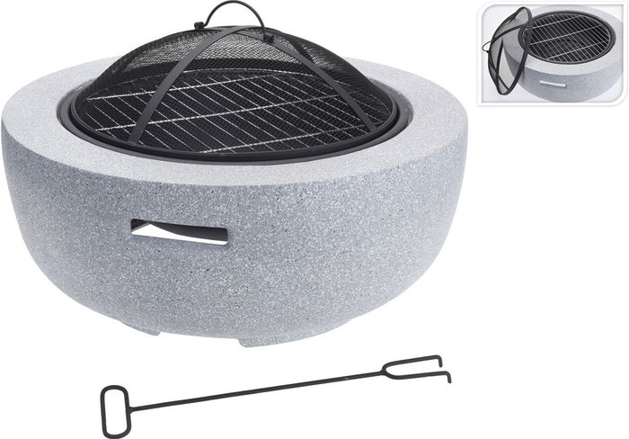The Range | Round Fire Bowl with BBQ Rack Round Fire Bowl with BBQ Rack