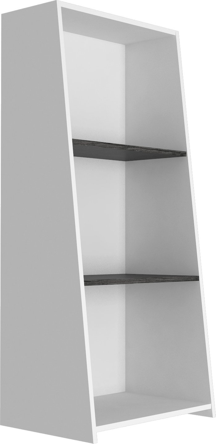 The Range | Core Products Ltd Dallas low bookcase with 3 shelves - White with carbon grey shelves Core Products Ltd Dallas low bookcase with 3 shelves - White with carbon grey shelves