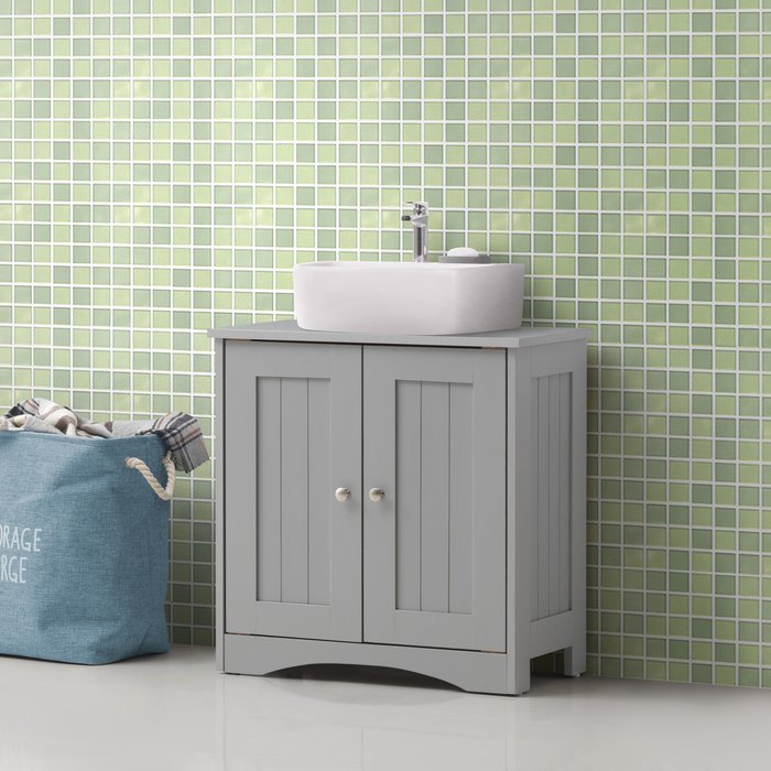 The Range | Essential Free-Standing Bathroom Under Sink Vanity Unit Grey Essential Free-Standing Bathroom Under Sink Vanity Unit Grey