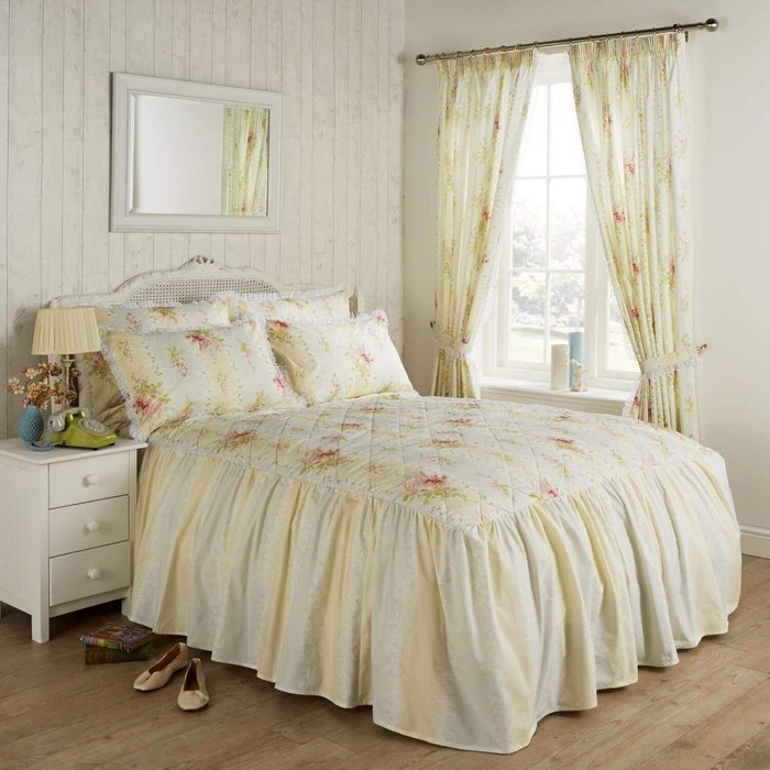 The Range | Vantona Country Marielle Quilted Fitted Bedspread - Cream / King Vantona Country Marielle Quilted Fitted Bedspread - Cream / King