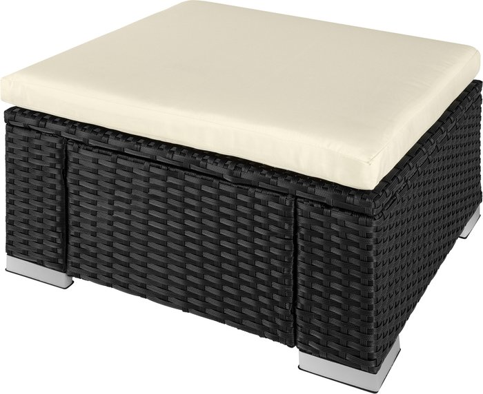 The Range | TECTAKE Tectake Footstool Rattan - Black TECTAKE Tectake Footstool Rattan - Black