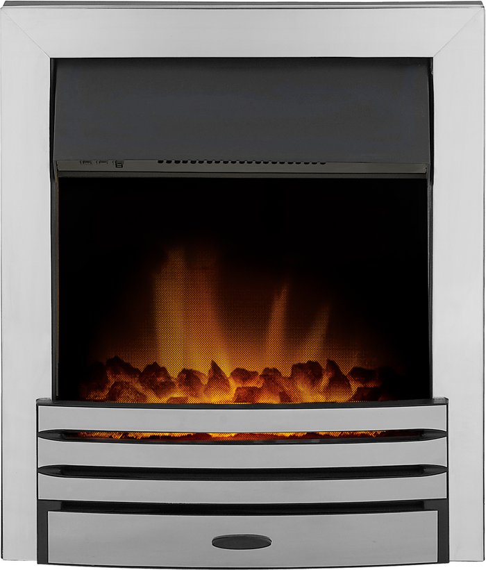 The Range | Adam Adam Eclipse Electric Fire in Chrome with Remote Control - Chrome Effect Adam Adam Eclipse Electric Fire in Chrome with Remote Control - Chrome Effect