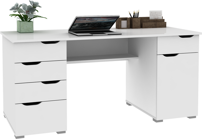 The Range | Alphason ALPHASON Kentucky Desk - Gloss White Alphason ALPHASON Kentucky Desk - Gloss White