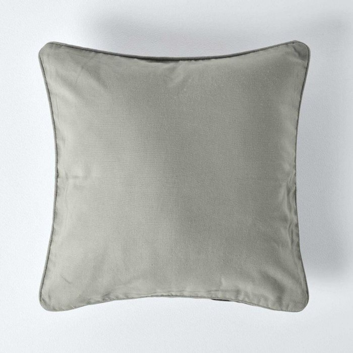 The Range | Homescapes Homescapes Cotton Plain Cushion Cover - Grey Homescapes Homescapes Cotton Plain Cushion Cover - Grey