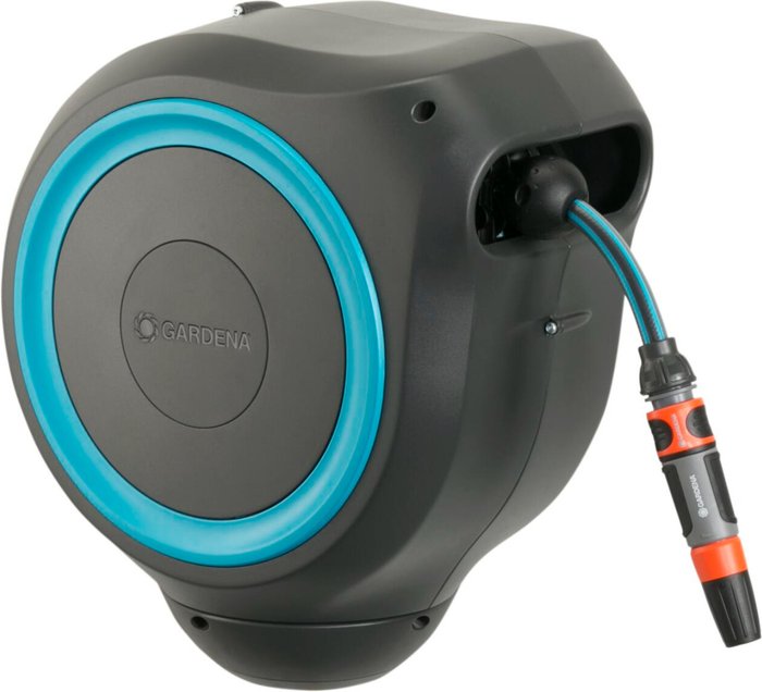 The Range | Gardena Gardena Wall Mounted Automatic Roll Up Hose Reel 3/8 Gardena Gardena Wall Mounted Automatic Roll Up Hose Reel 3/8