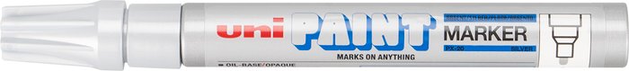 The Range | Uni-ball Uniball Paint Marker Pen PX-20 Silver - Silver Uni-ball Uniball Paint Marker Pen PX-20 Silver - Silver